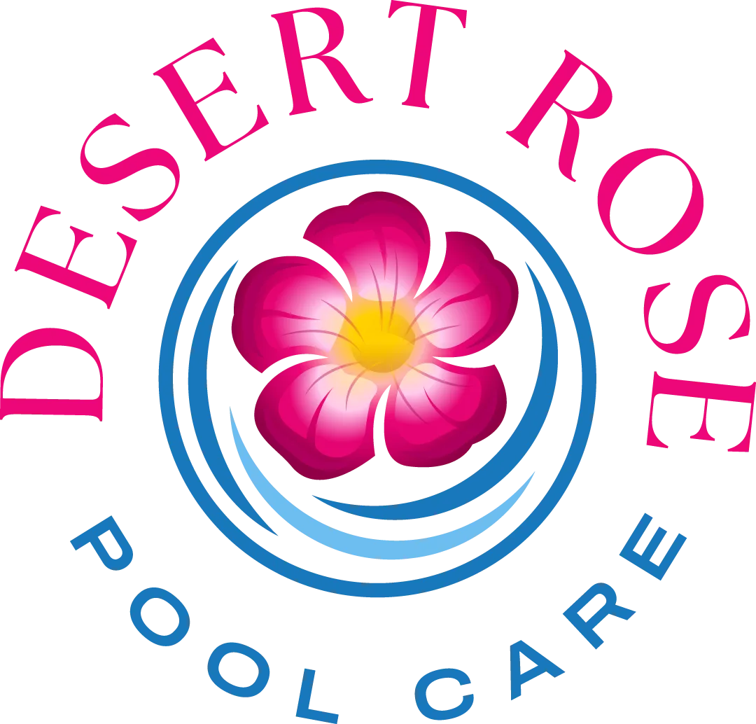 Desert Rose Pool Care full color emblem